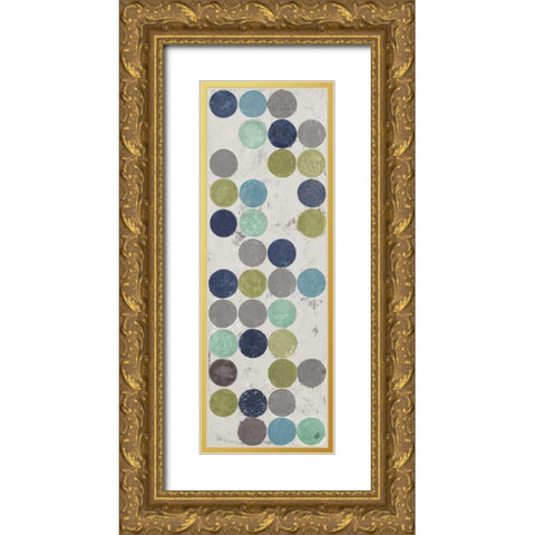 Cream Modulation II Gold Ornate Wood Framed Art Print with Double Matting by Marcon, Michael
