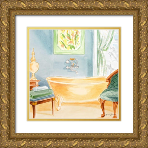 Day at the Spa II Gold Ornate Wood Framed Art Print with Double Matting by Baliko, Linda