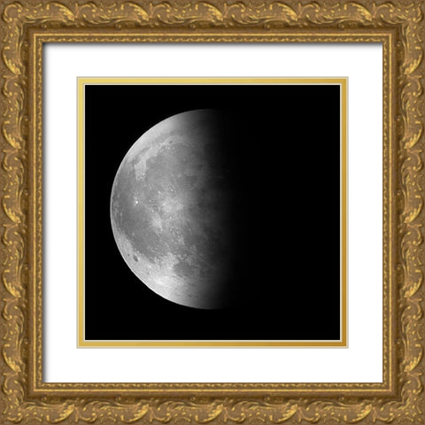 Moon Phase III Gold Ornate Wood Framed Art Print with Double Matting by Peck, Gail