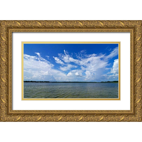Beautiful Waters Gold Ornate Wood Framed Art Print with Double Matting by Nawrocke, Bruce