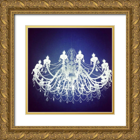 Chandelier Border Gold Ornate Wood Framed Art Print with Double Matting by Saghini, Lisa Hill