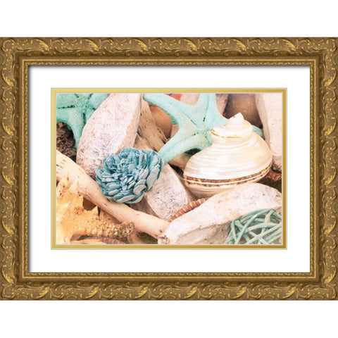 Bundle of Shells II Gold Ornate Wood Framed Art Print with Double Matting by Bryant, Susan