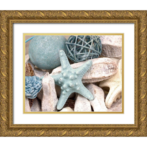 Bundle of Shells I Gold Ornate Wood Framed Art Print with Double Matting by Susan Bryant