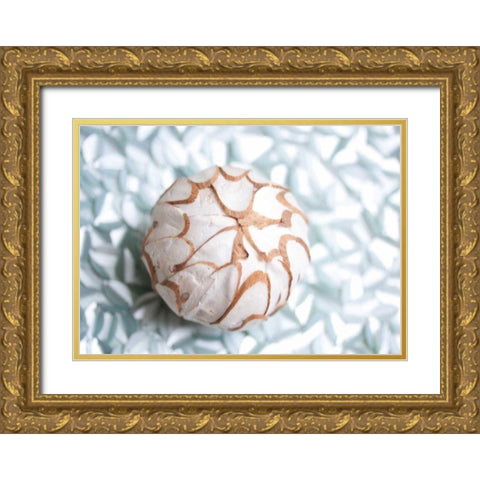 Shimmer Shells I Gold Ornate Wood Framed Art Print with Double Matting by Bryant, Susan