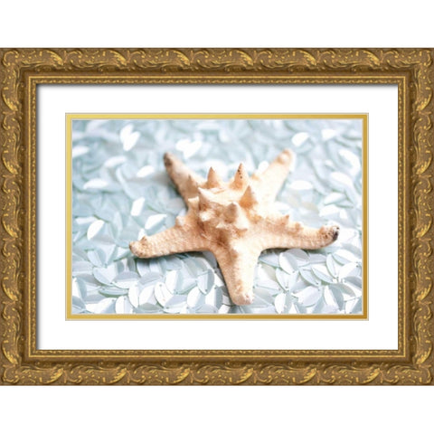 Shimmer Shells II Gold Ornate Wood Framed Art Print with Double Matting by Bryant, Susan