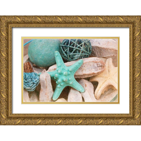 Bundle of Shells I Gold Ornate Wood Framed Art Print with Double Matting by Bryant, Susan