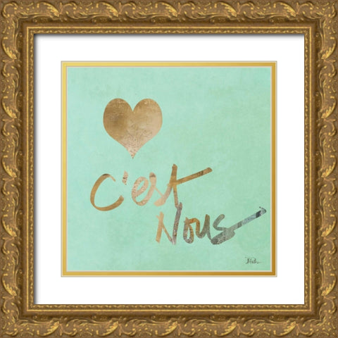 This Is Us Gold Ornate Wood Framed Art Print with Double Matting by Pinto, Patricia