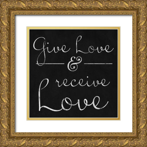 Love and Beyond Border I Gold Ornate Wood Framed Art Print with Double Matting by Sundance Studio