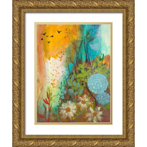 Dream Catcher Gold Ornate Wood Framed Art Print with Double Matting by Maria, Robin
