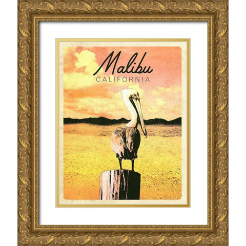 Malibu, California Gold Ornate Wood Framed Art Print with Double Matting by Mansfield, Kathy