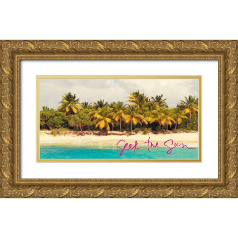 Seek The Sun Gold Ornate Wood Framed Art Print with Double Matting by Mansfield, Kathy