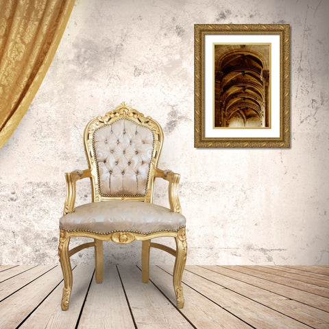 Arches St Eustache I Gold Ornate Wood Framed Art Print with Double Matting by Mansfield, Kathy