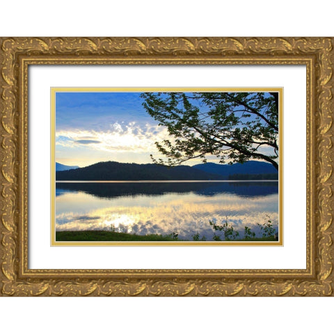 Serene Sunset View Gold Ornate Wood Framed Art Print with Double Matting by Mansfield, Kathy