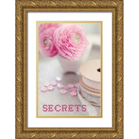 Secrets Gold Ornate Wood Framed Art Print with Double Matting by Gardner, Sarah