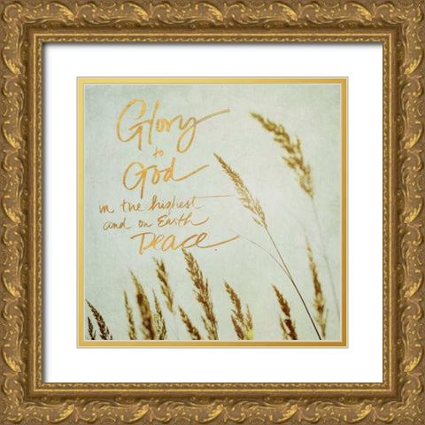 Glory to Good Gold Ornate Wood Framed Art Print with Double Matting by Gardner, Sarah