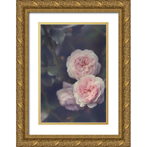 Hiding Blooms Gold Ornate Wood Framed Art Print with Double Matting by Gardner, Sarah
