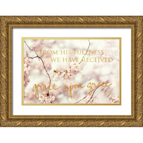From His Fullness Gold Ornate Wood Framed Art Print with Double Matting by Gardner, Sarah