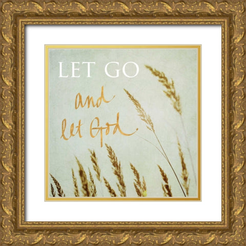 Let Go Gold Ornate Wood Framed Art Print with Double Matting by Gardner, Sarah