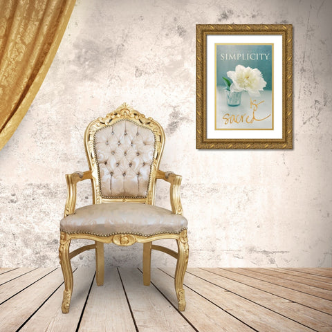 Spring Blossoms Gold Ornate Wood Framed Art Print with Double Matting by Gardner, Sarah