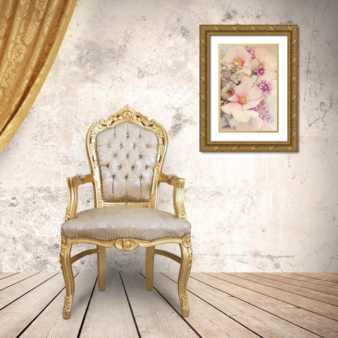 Pink Blossoms II Gold Ornate Wood Framed Art Print with Double Matting by Gardner, Sarah