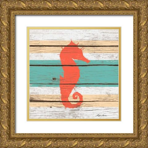 Striped Sea Creature I Gold Ornate Wood Framed Art Print with Double Matting by Edwins, Hugo