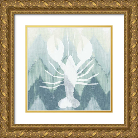 Chevron Sea Creature IV Gold Ornate Wood Framed Art Print with Double Matting by Edwins, Hugo