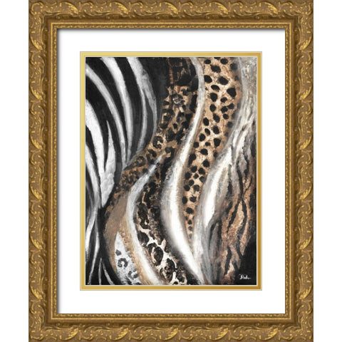 Light African Touch I Gold Ornate Wood Framed Art Print with Double Matting by Pinto, Patricia