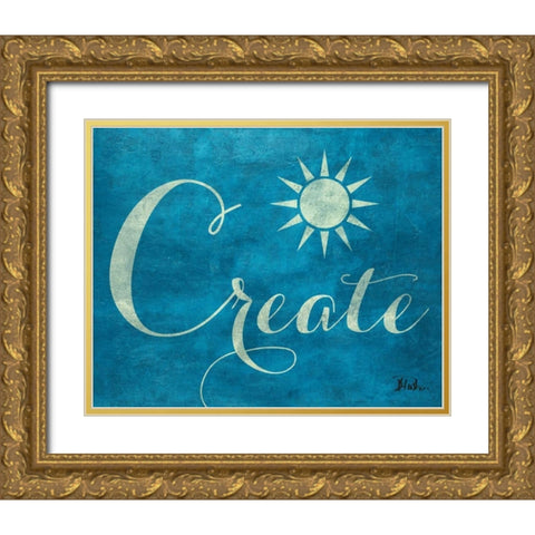 Create Believe I Gold Ornate Wood Framed Art Print with Double Matting by Pinto, Patricia