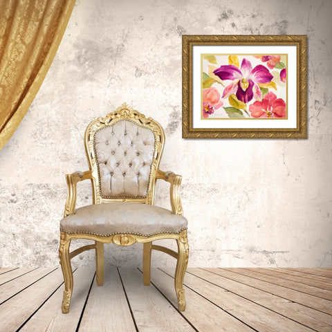 Radiant Orchid I Gold Ornate Wood Framed Art Print with Double Matting by Loreth, Lanie