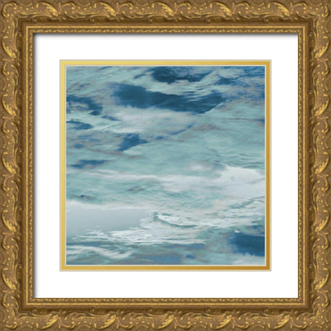 Blue Study Gold Ornate Wood Framed Art Print with Double Matting by Mansfield, Kathy