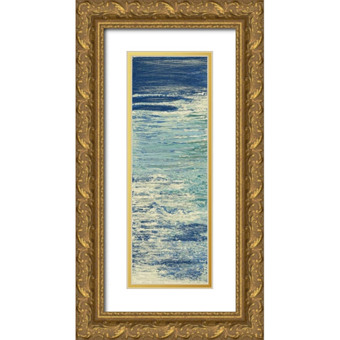 The Lake Panel I Gold Ornate Wood Framed Art Print with Double Matting by Mercado, M.