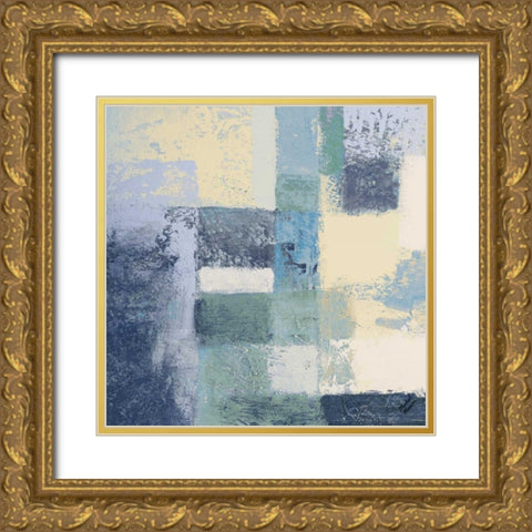 Winter Geometry Square II Gold Ornate Wood Framed Art Print with Double Matting by Marcon, Michael