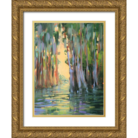 Through the Marsh I Gold Ornate Wood Framed Art Print with Double Matting by Slivka, Jane