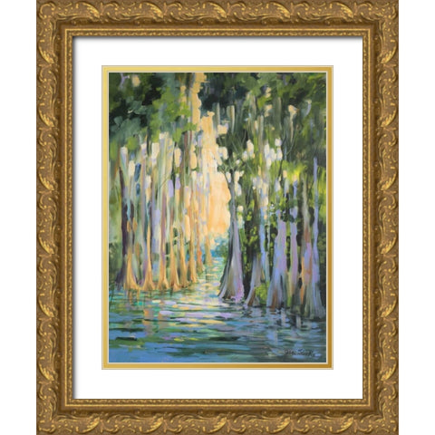 Through the Marsh II Gold Ornate Wood Framed Art Print with Double Matting by Slivka, Jane