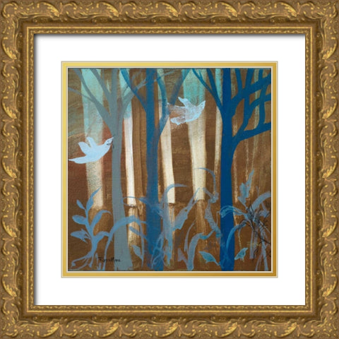 Peaceful Morning Gold Ornate Wood Framed Art Print with Double Matting by Maria, Robin