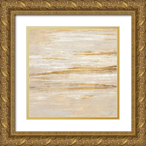 Gold Sunset Gold Ornate Wood Framed Art Print with Double Matting by Mercado, M.