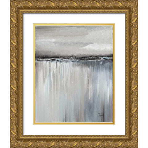 Muted Paysage I Gold Ornate Wood Framed Art Print with Double Matting by Pinto, Patricia
