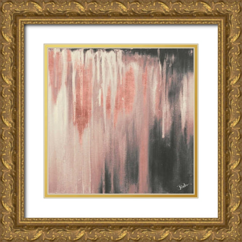 Pink Paysage I Gold Ornate Wood Framed Art Print with Double Matting by Pinto, Patricia