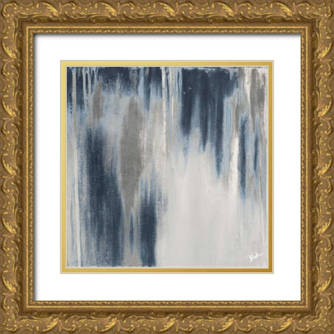 Blue and Silver Paysage II Gold Ornate Wood Framed Art Print with Double Matting by Pinto, Patricia