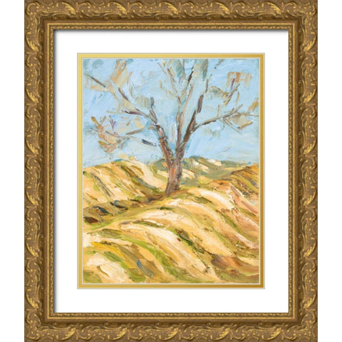 During Winter Gold Ornate Wood Framed Art Print with Double Matting by French-Roussia, Heather A.