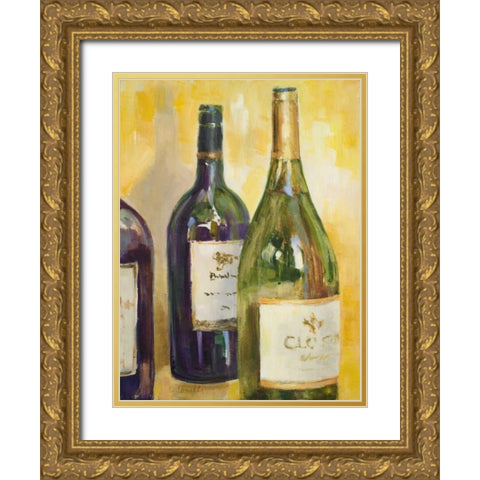 Time for Wine I Gold Ornate Wood Framed Art Print with Double Matting by Loreth, Lanie