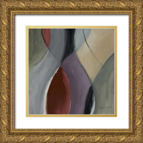 Coalescence Marsala I Gold Ornate Wood Framed Art Print with Double Matting by Loreth, Lanie