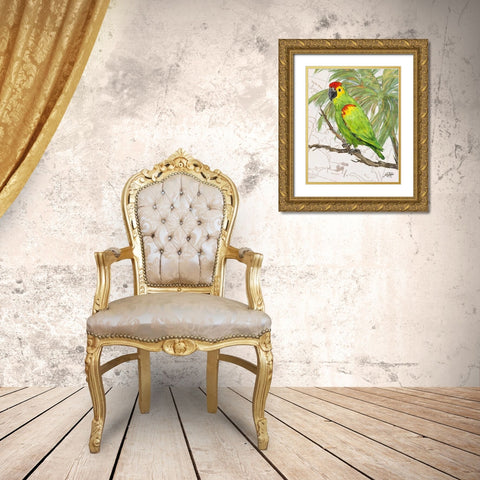 Another Bird in Paradise II Gold Ornate Wood Framed Art Print with Double Matting by DeRice, Julie