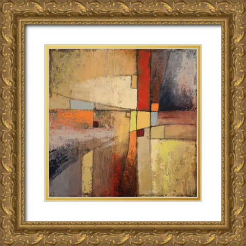 Tangent I Gold Ornate Wood Framed Art Print with Double Matting by Marcon, Michael