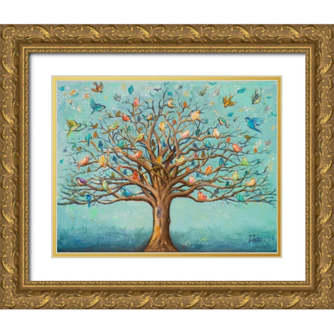 Migration Gold Ornate Wood Framed Art Print with Double Matting by Pinto, Patricia