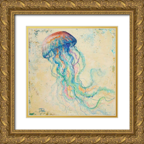Creatures of the Ocean I Gold Ornate Wood Framed Art Print with Double Matting by Pinto, Patricia