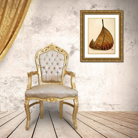 Simple and Interesting II Gold Ornate Wood Framed Art Print with Double Matting by Pinto, Patricia