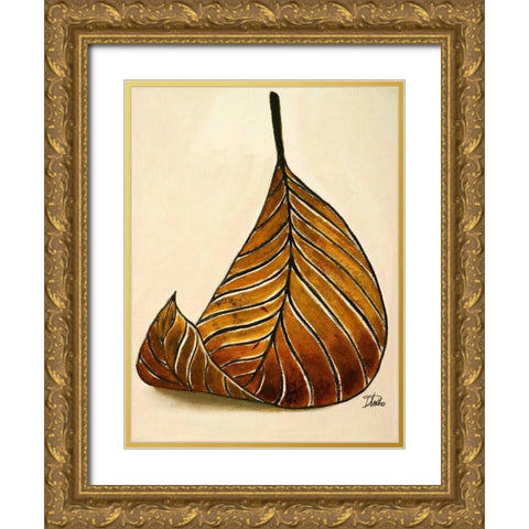Simple and Interesting II Gold Ornate Wood Framed Art Print with Double Matting by Pinto, Patricia