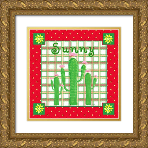 Chili Fiesta III Gold Ornate Wood Framed Art Print with Double Matting by Metz, Andi