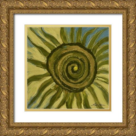 Sun Series III Gold Ornate Wood Framed Art Print with Double Matting by Edwins, Hugo